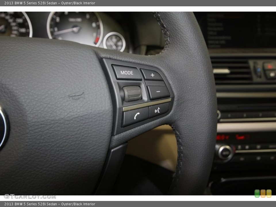 Oyster/Black Interior Controls for the 2013 BMW 5 Series 528i Sedan #70695272