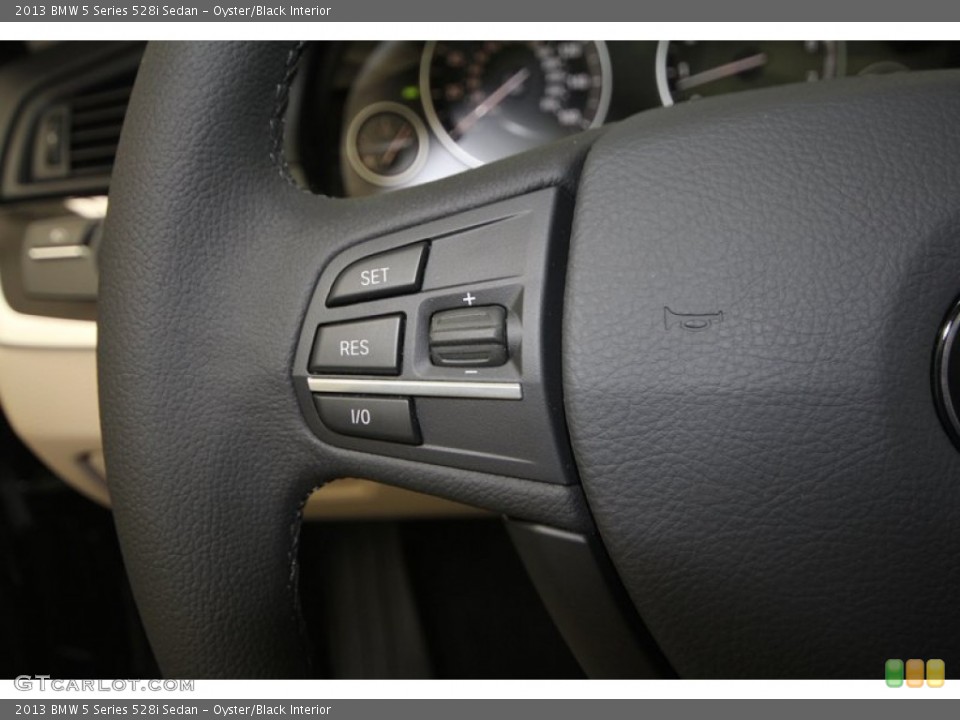 Oyster/Black Interior Controls for the 2013 BMW 5 Series 528i Sedan #70695281