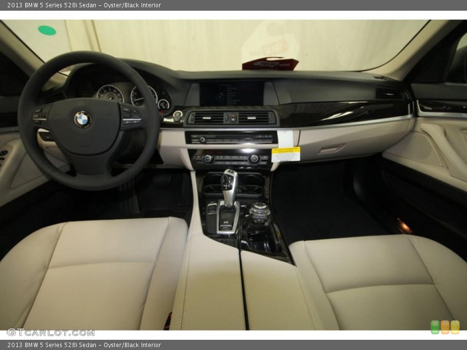 Oyster/Black Interior Dashboard for the 2013 BMW 5 Series 528i Sedan #70695356