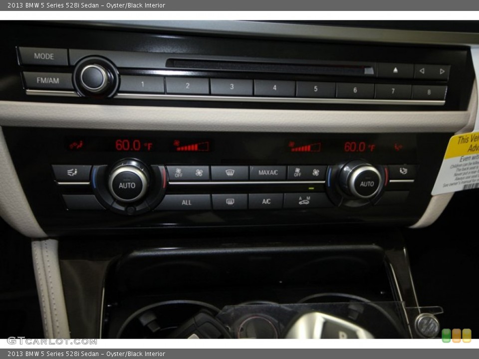 Oyster/Black Interior Controls for the 2013 BMW 5 Series 528i Sedan #70695467