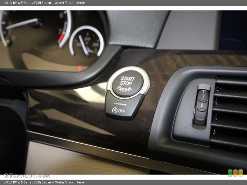 Oyster/Black Interior Controls for the 2013 BMW 5 Series 528i Sedan #70695500