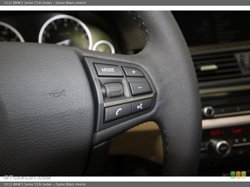 Oyster/Black Interior Controls for the 2013 BMW 5 Series 528i Sedan #70695506