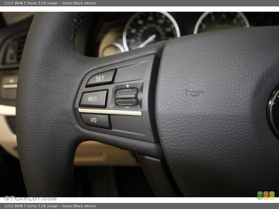 Oyster/Black Interior Controls for the 2013 BMW 5 Series 528i Sedan #70695516