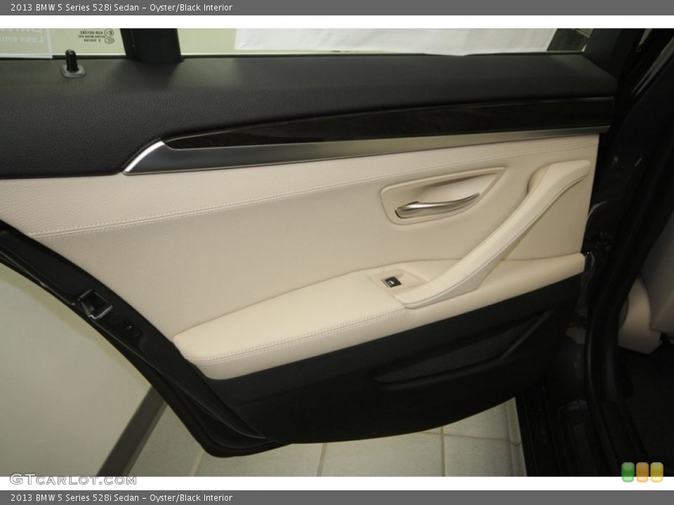 Oyster/Black Interior Door Panel for the 2013 BMW 5 Series 528i Sedan #70695534