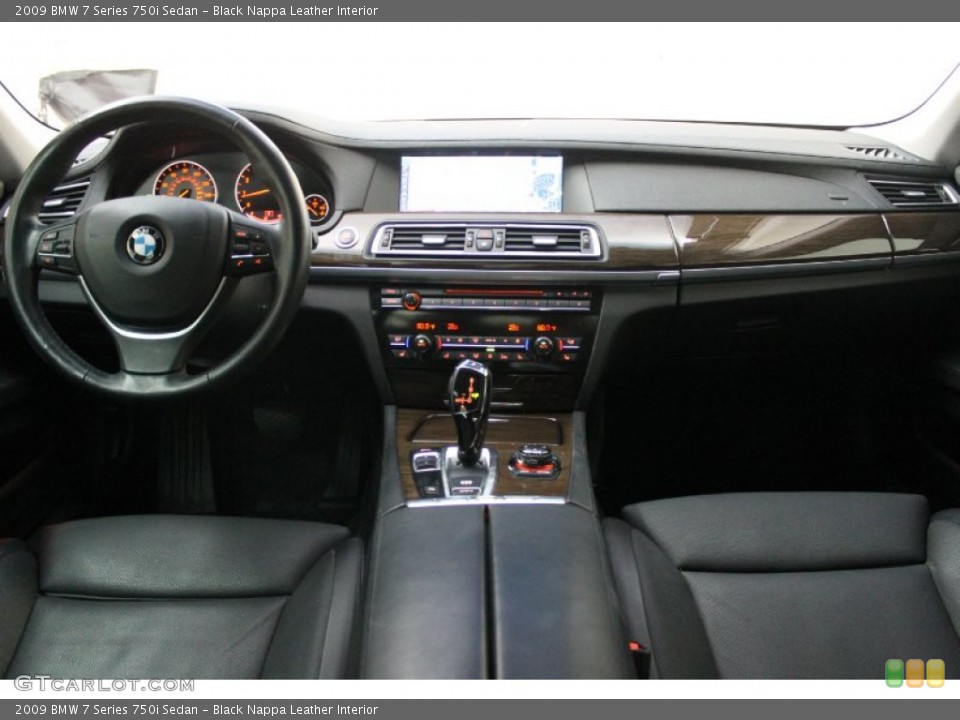 Black Nappa Leather Interior Dashboard for the 2009 BMW 7 Series 750i Sedan #70698362