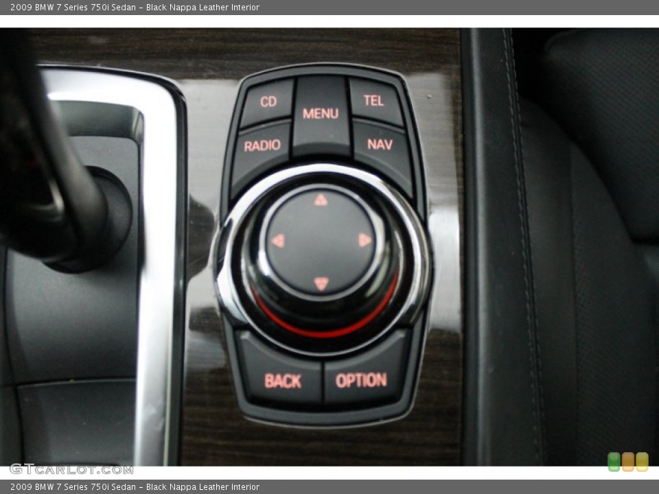 Black Nappa Leather Interior Controls for the 2009 BMW 7 Series 750i Sedan #70698524