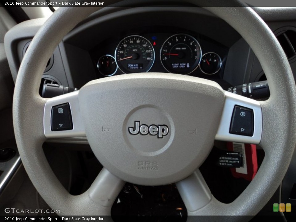 Dark Slate Gray Interior Steering Wheel for the 2010 Jeep Commander Sport #70700117