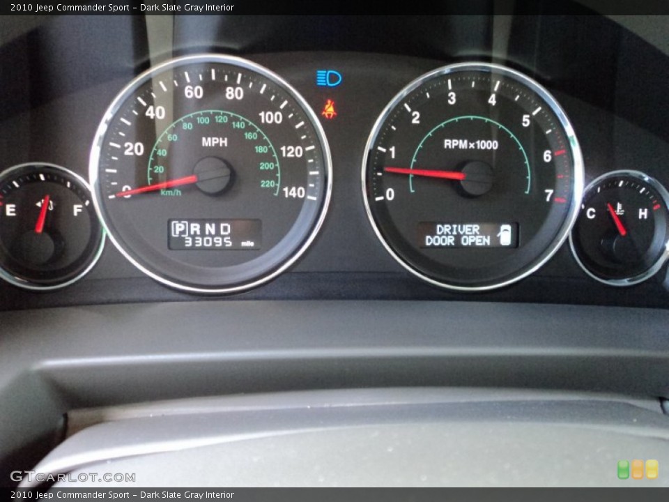 Dark Slate Gray Interior Gauges for the 2010 Jeep Commander Sport #70700174