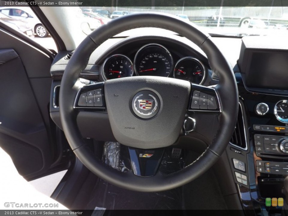 Ebony Interior Steering Wheel for the 2013 Cadillac CTS -V Sedan #70700708