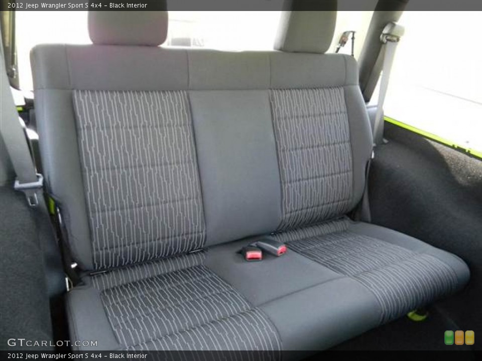 Black Interior Rear Seat for the 2012 Jeep Wrangler Sport S 4x4 #70705929