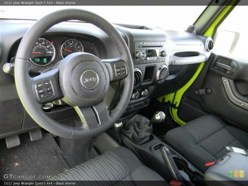 Black Interior Prime Interior for the 2012 Jeep Wrangler Sport S 4x4 #70705937
