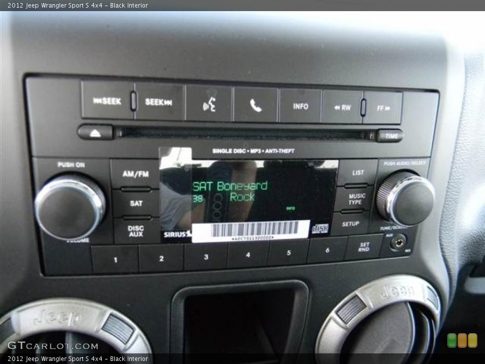 Black Interior Audio System for the 2012 Jeep Wrangler Sport S 4x4 #70705964