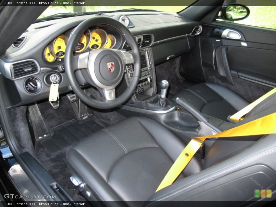 Black Interior Prime Interior for the 2008 Porsche 911 Turbo Coupe #70712078