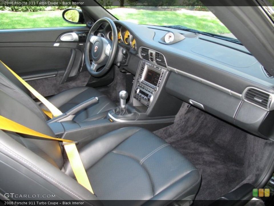 Black Interior Dashboard for the 2008 Porsche 911 Turbo Coupe #70712096