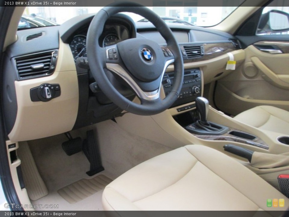 Beige Interior Prime Interior for the 2013 BMW X1 xDrive 35i #70713236