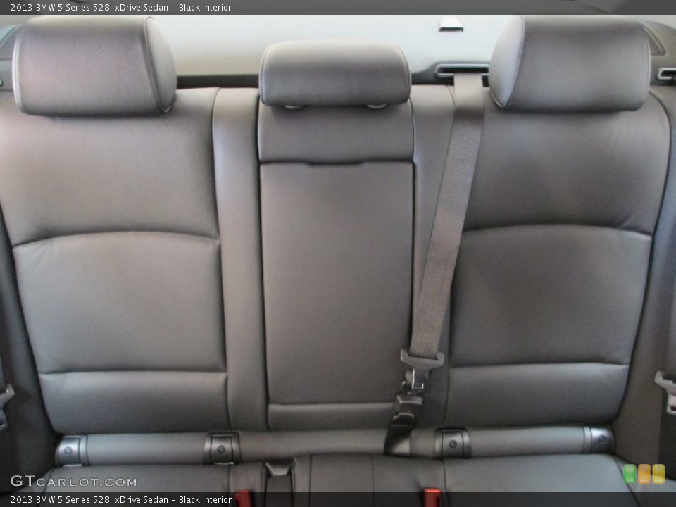 Black Interior Rear Seat for the 2013 BMW 5 Series 528i xDrive Sedan #70713407