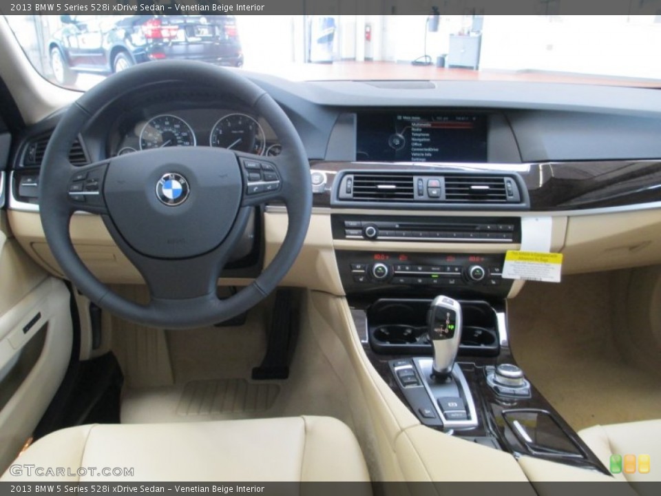 Venetian Beige Interior Dashboard for the 2013 BMW 5 Series 528i xDrive Sedan #70713668