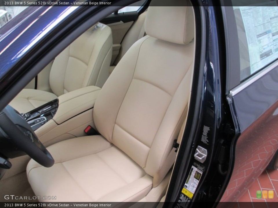 Venetian Beige Interior Front Seat for the 2013 BMW 5 Series 528i xDrive Sedan #70713686