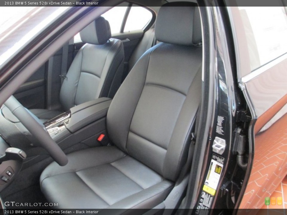Black Interior Front Seat for the 2013 BMW 5 Series 528i xDrive Sedan #70713836