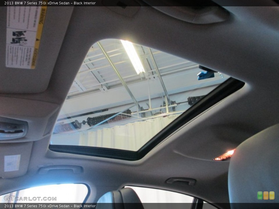 Black Interior Sunroof for the 2013 BMW 7 Series 750i xDrive Sedan #70714727