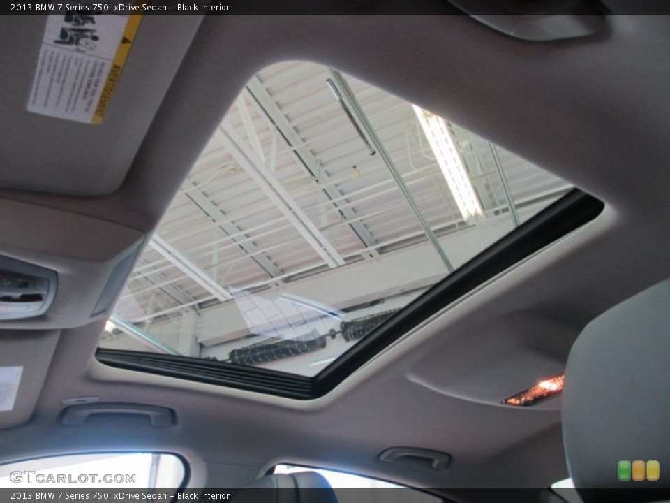 Black Interior Sunroof for the 2013 BMW 7 Series 750i xDrive Sedan #70715330