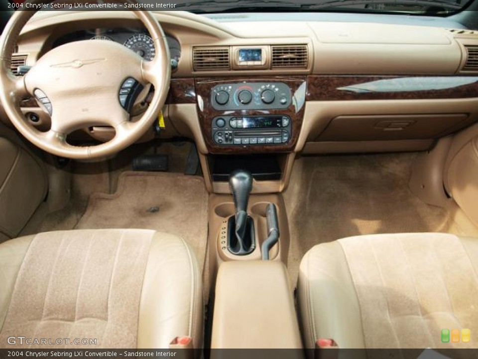 Sandstone Interior Dashboard for the 2004 Chrysler Sebring LXi Convertible #70716683