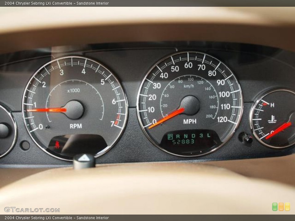 Sandstone Interior Gauges for the 2004 Chrysler Sebring LXi Convertible #70716716