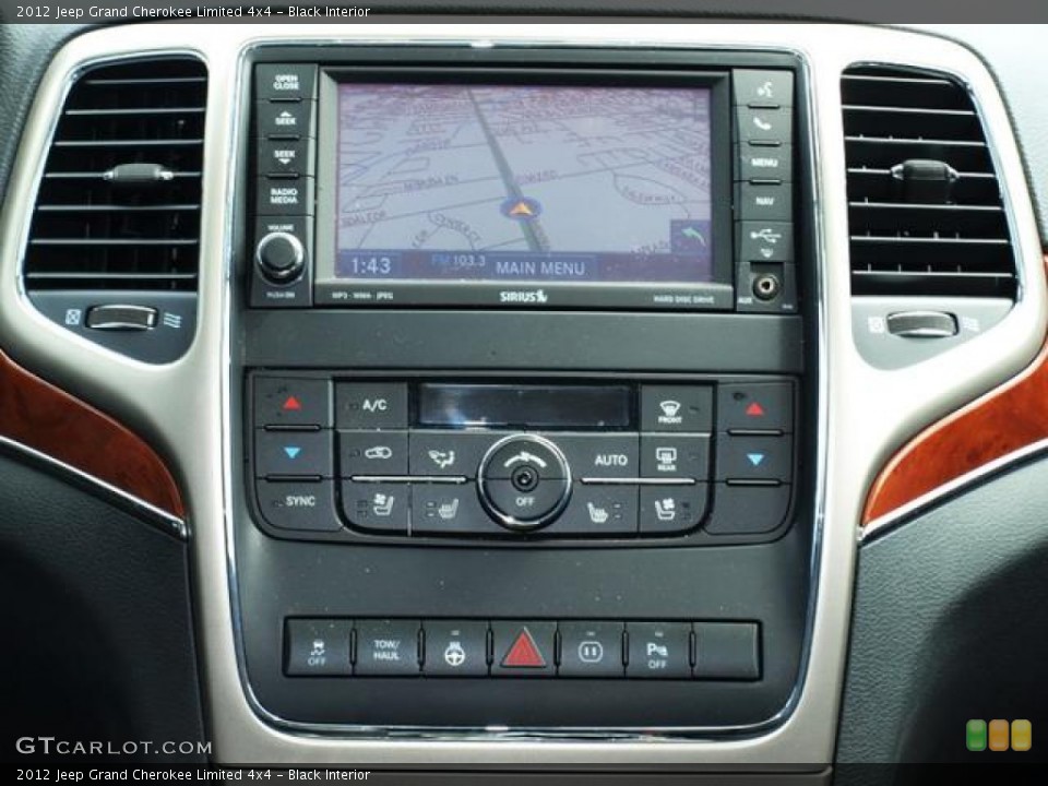 Black Interior Controls for the 2012 Jeep Grand Cherokee Limited 4x4 #70717271