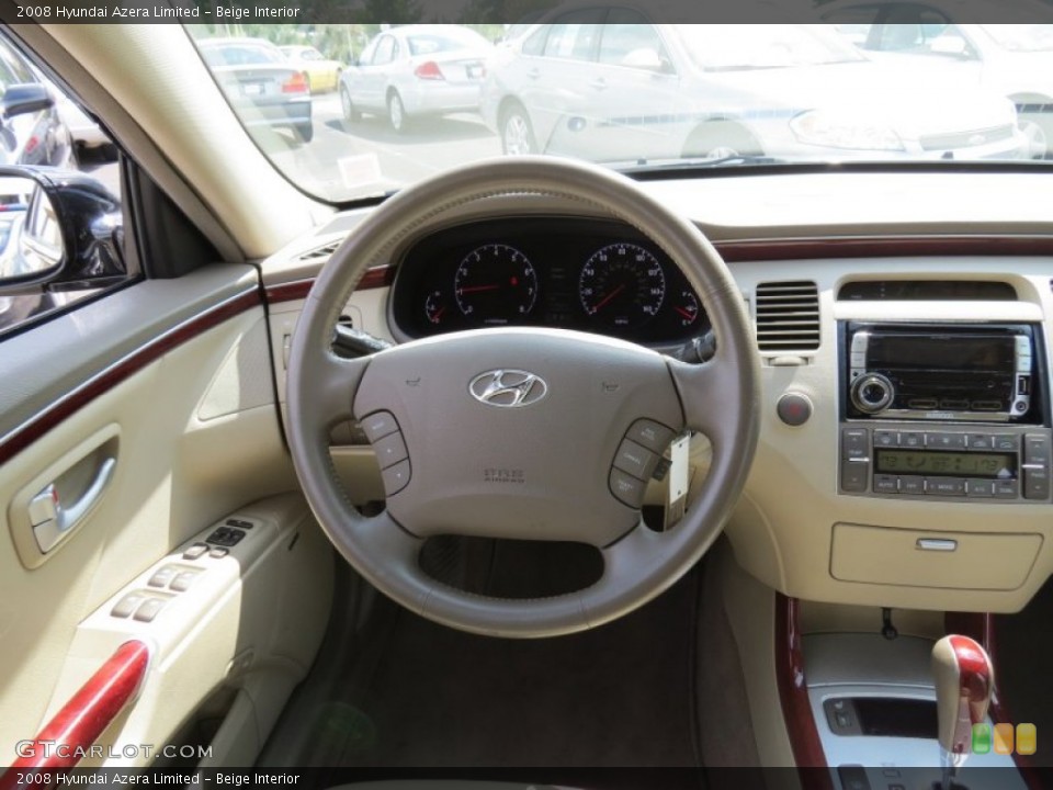 Beige Interior Steering Wheel for the 2008 Hyundai Azera Limited #70721402