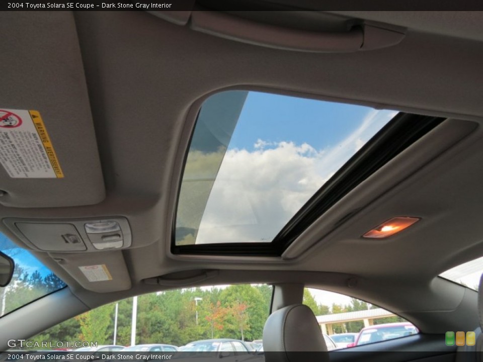 Dark Stone Gray Interior Sunroof for the 2004 Toyota Solara SE Coupe #70721876
