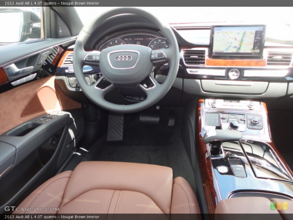 Nougat Brown Interior Dashboard for the 2013 Audi A8 L 4.0T quattro #70724141