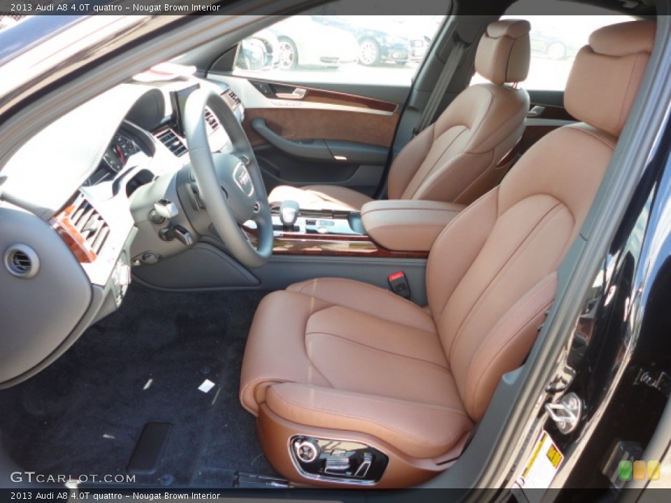 Nougat Brown Interior Front Seat for the 2013 Audi A8 4.0T quattro #70724321