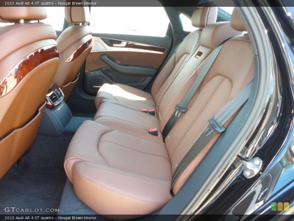 Nougat Brown Interior Rear Seat for the 2013 Audi A8 4.0T quattro #70724330