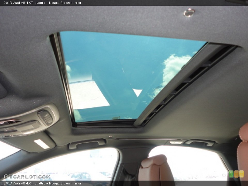 Nougat Brown Interior Sunroof for the 2013 Audi A8 4.0T quattro #70724348