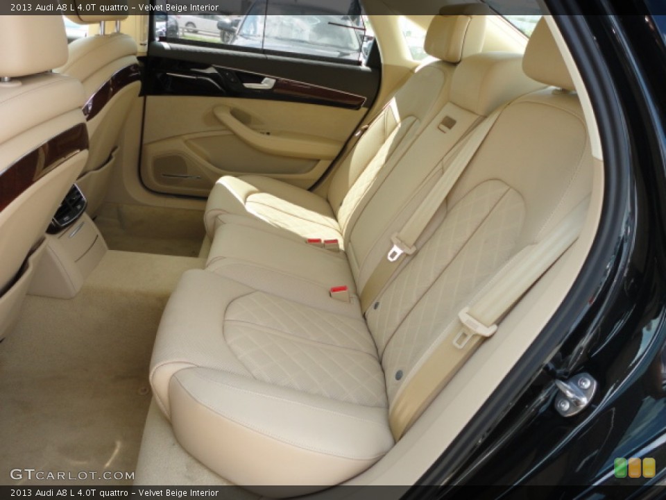 Velvet Beige Interior Rear Seat for the 2013 Audi A8 L 4.0T quattro #70724428