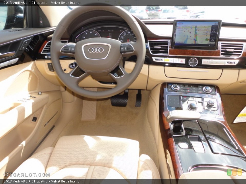 Velvet Beige Interior Dashboard for the 2013 Audi A8 L 4.0T quattro #70724441