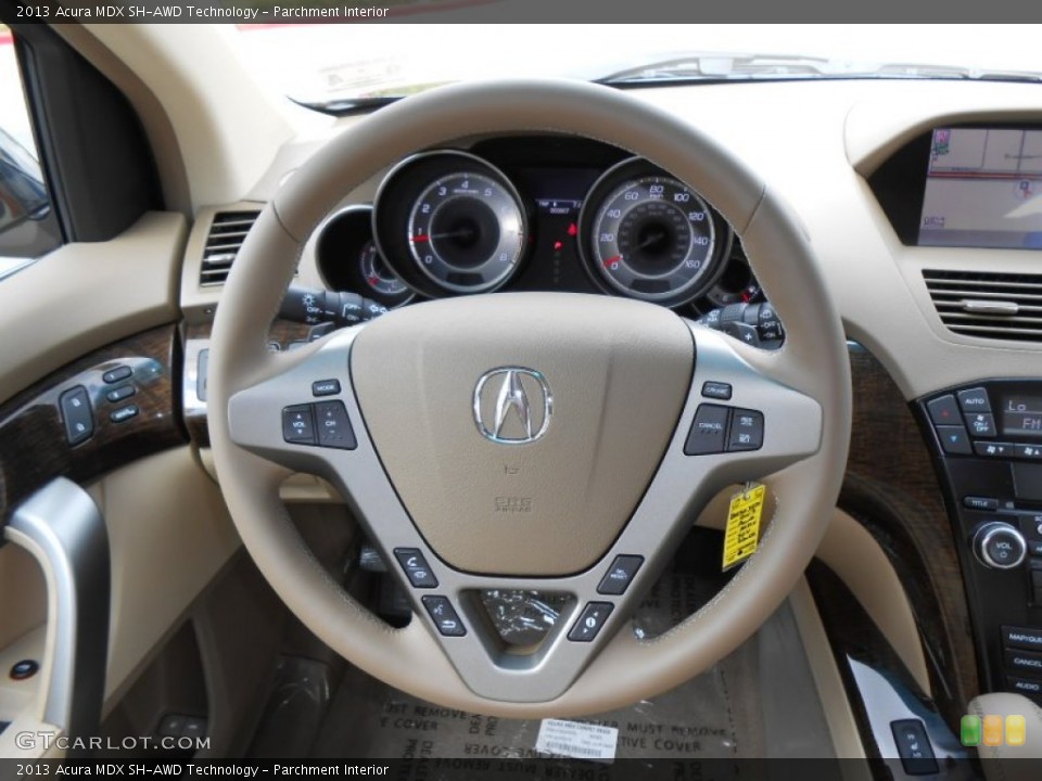 Parchment Interior Steering Wheel for the 2013 Acura MDX SH-AWD Technology #70724445