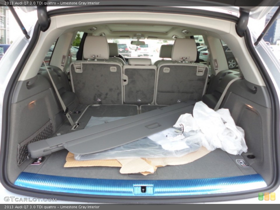 Limestone Gray Interior Trunk for the 2013 Audi Q7 3.0 TDI quattro #70724645