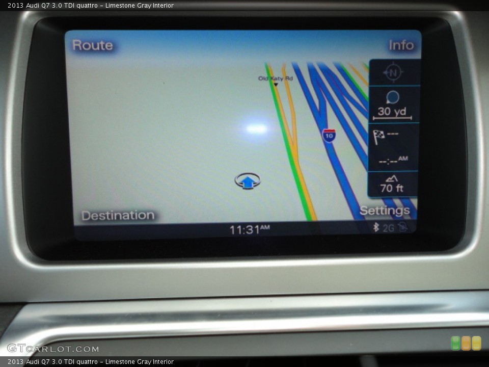 Limestone Gray Interior Navigation for the 2013 Audi Q7 3.0 TDI quattro #70724654