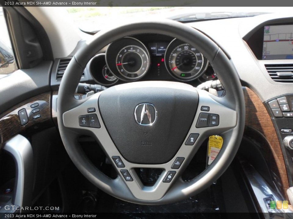 Ebony Interior Steering Wheel for the 2013 Acura MDX SH-AWD Advance #70724687