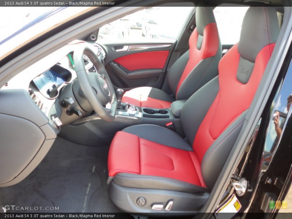 Black/Magma Red Interior Front Seat for the 2013 Audi S4 3.0T quattro Sedan #70724714