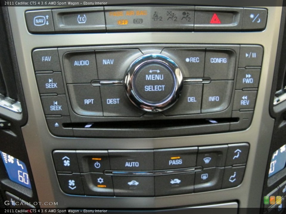 Ebony Interior Controls for the 2011 Cadillac CTS 4 3.6 AWD Sport Wagon #70728317