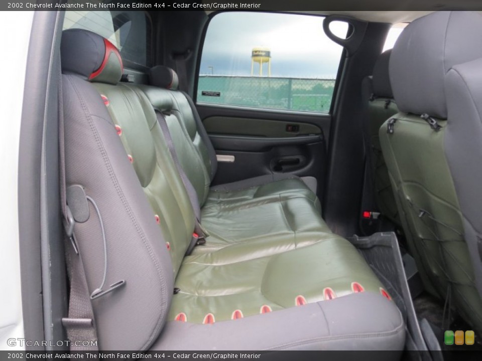 Cedar Green/Graphite Interior Rear Seat for the 2002 Chevrolet Avalanche The North Face Edition 4x4 #70728533