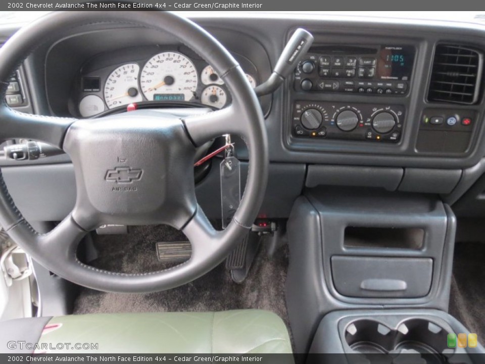 Cedar Green/Graphite Interior Dashboard for the 2002 Chevrolet Avalanche The North Face Edition 4x4 #70728611