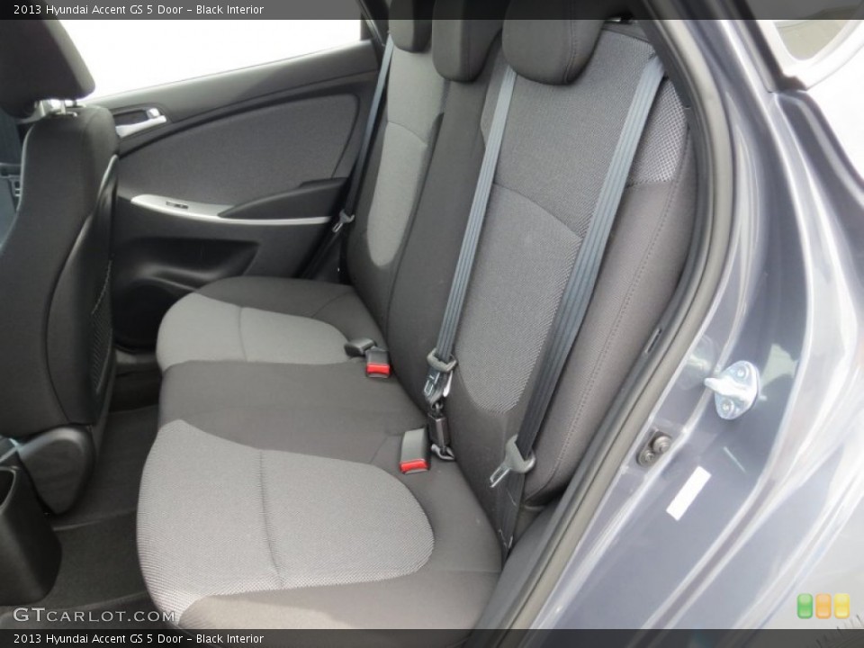 Black Interior Rear Seat for the 2013 Hyundai Accent GS 5 Door #70729832