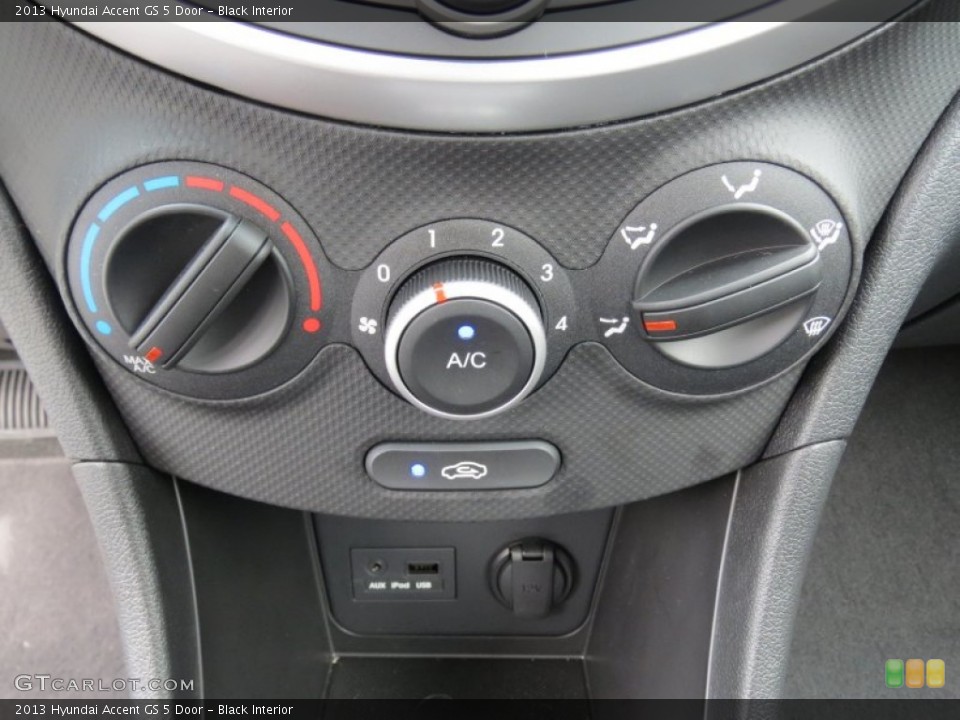 Black Interior Controls for the 2013 Hyundai Accent GS 5 Door #70729904