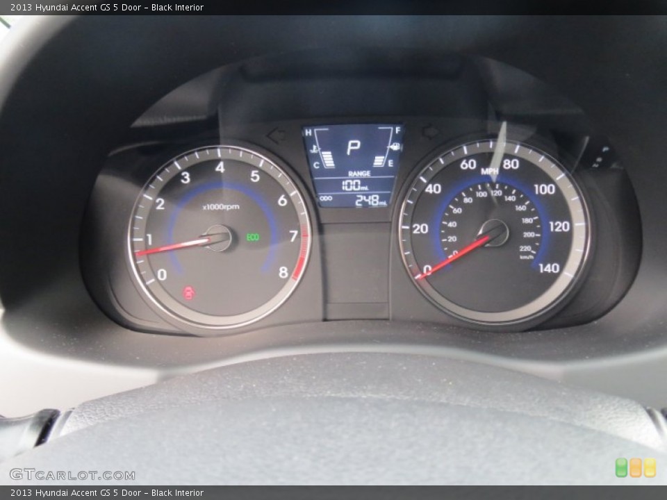Black Interior Gauges for the 2013 Hyundai Accent GS 5 Door #70729931