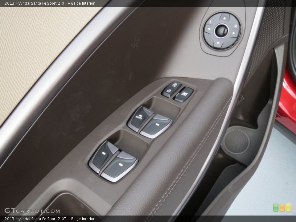 Beige Interior Controls for the 2013 Hyundai Santa Fe Sport 2.0T #70731078