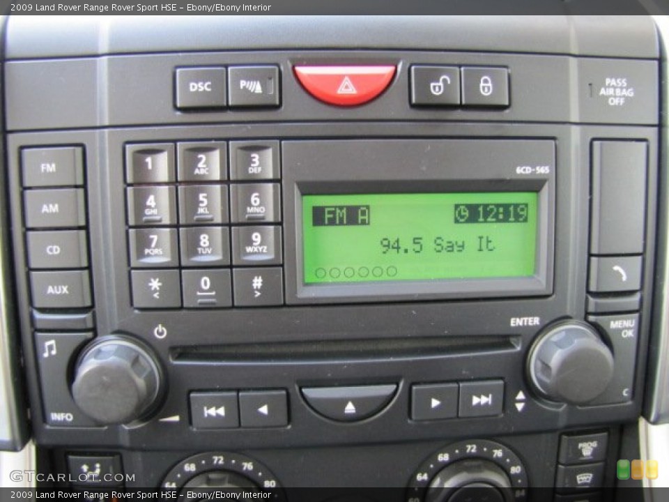 Ebony/Ebony Interior Audio System for the 2009 Land Rover Range Rover Sport HSE #70731214
