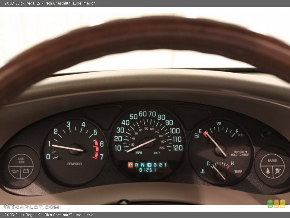 Rich Chestnut/Taupe Interior Gauges for the 2003 Buick Regal LS #70734992